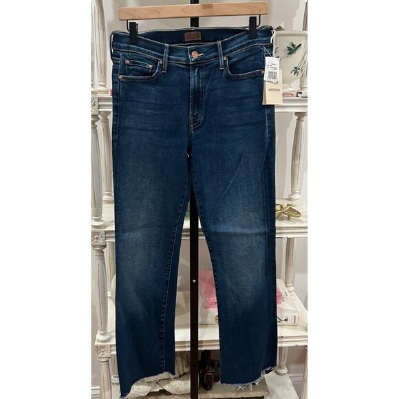 Mother The Outside Ankle Fray Jeans Size 29 in Unchartered Waters Blue - Picture 7 of 8